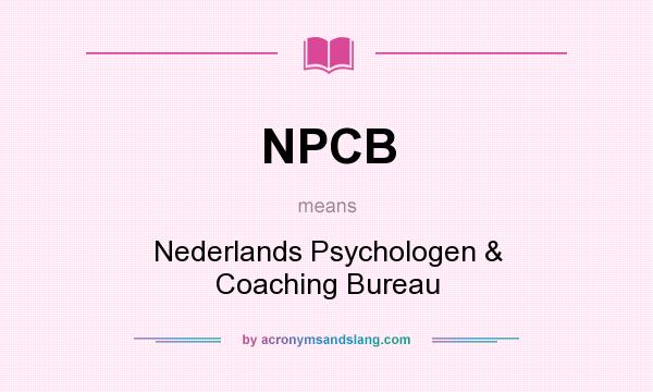 What does NPCB mean? It stands for Nederlands Psychologen & Coaching Bureau