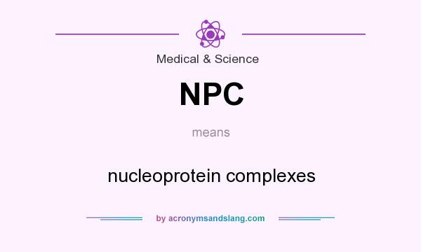What does NPC mean? It stands for nucleoprotein complexes