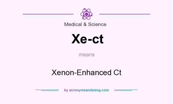 What does Xe-ct mean? It stands for Xenon-Enhanced Ct
