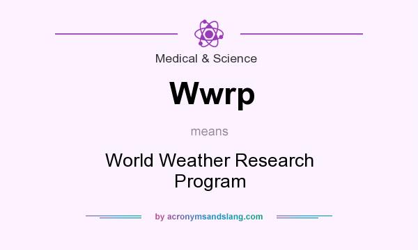 What does Wwrp mean? It stands for World Weather Research Program