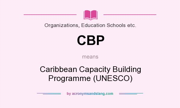 What does CBP mean? It stands for Caribbean Capacity Building Programme (UNESCO)