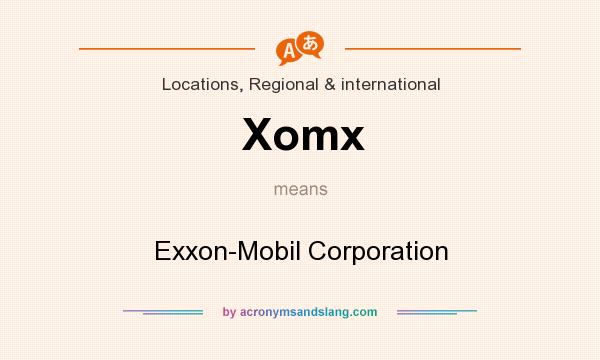 What does Xomx mean? It stands for Exxon-Mobil Corporation