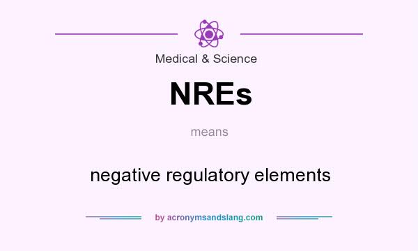 What does NREs mean? It stands for negative regulatory elements