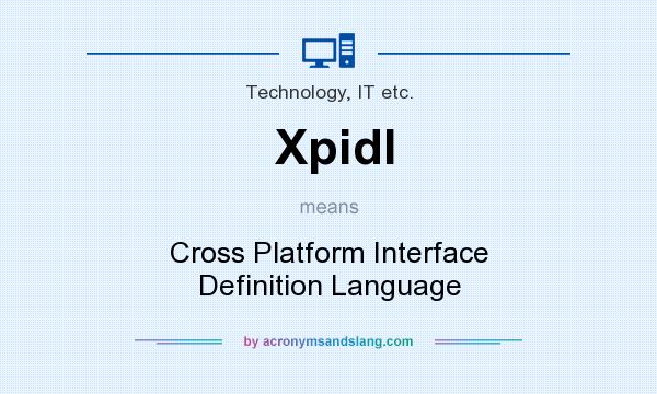 What does Xpidl mean? It stands for Cross Platform Interface Definition Language