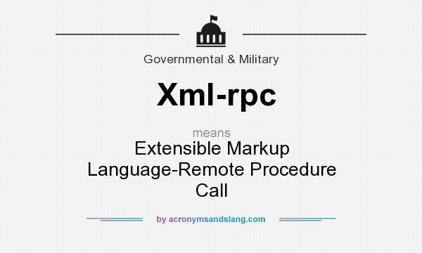 What does Xml-rpc mean? It stands for Extensible Markup Language-Remote Procedure Call
