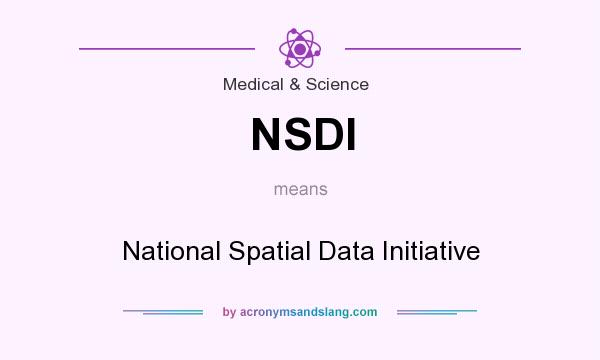 What does NSDI mean? It stands for National Spatial Data Initiative