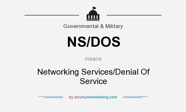 What does NS/DOS mean? It stands for Networking Services/Denial Of Service