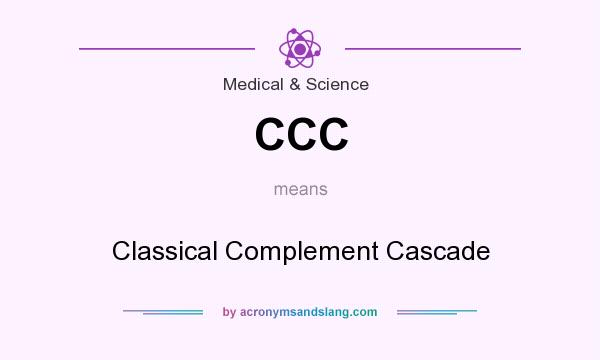 What does CCC mean? It stands for Classical Complement Cascade