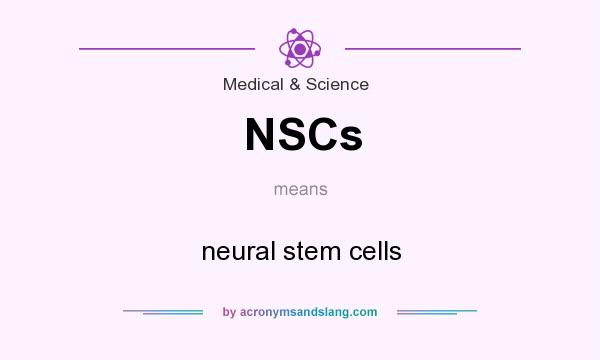 What does NSCs mean? It stands for neural stem cells