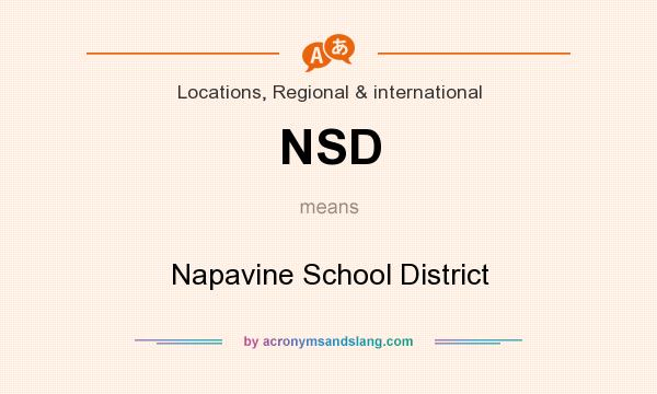 What does NSD mean? It stands for Napavine School District