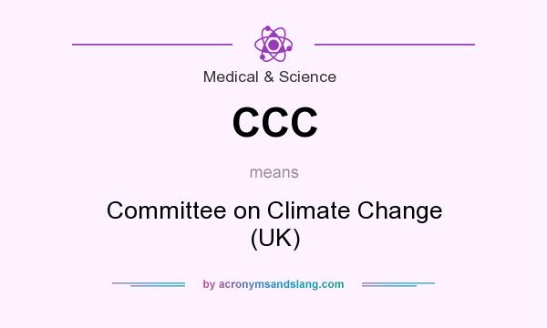 What does CCC mean? It stands for Committee on Climate Change (UK)