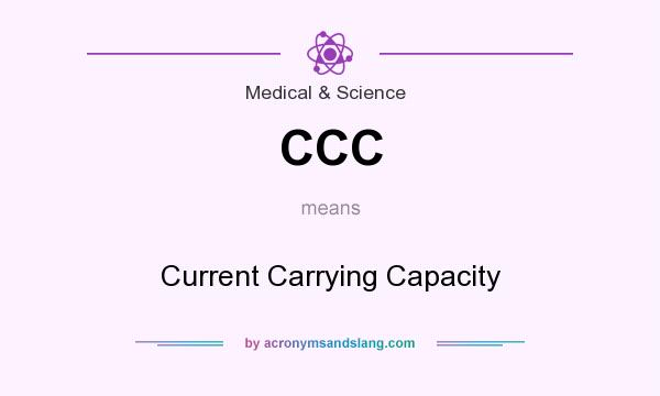 What does CCC mean? It stands for Current Carrying Capacity