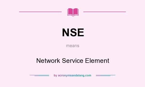 What does NSE mean? It stands for Network Service Element