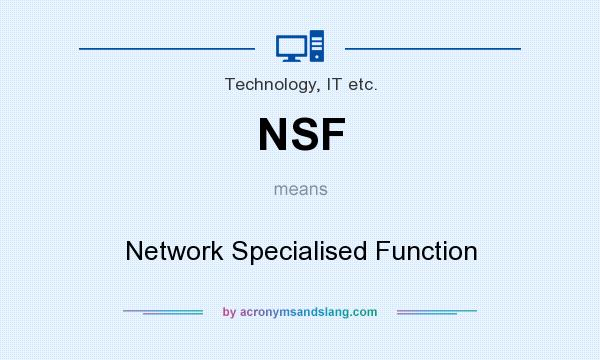 What does NSF mean? It stands for Network Specialised Function