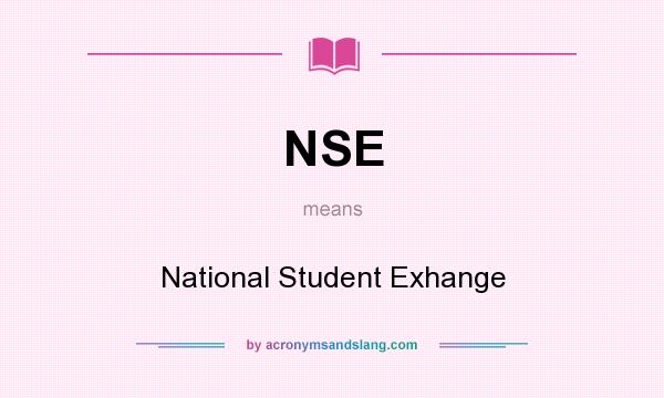 What does NSE mean? It stands for National Student Exhange