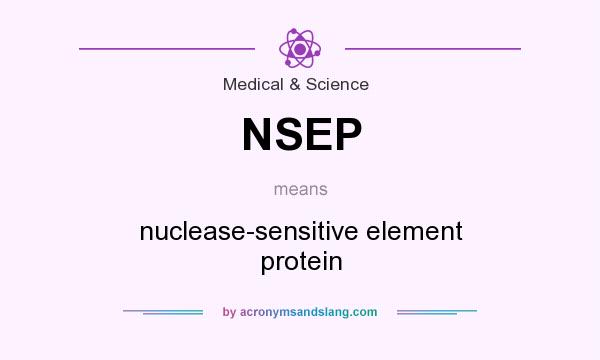 What does NSEP mean? It stands for nuclease-sensitive element protein