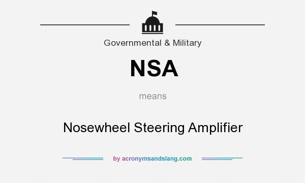 What does NSA mean? It stands for Nosewheel Steering Amplifier
