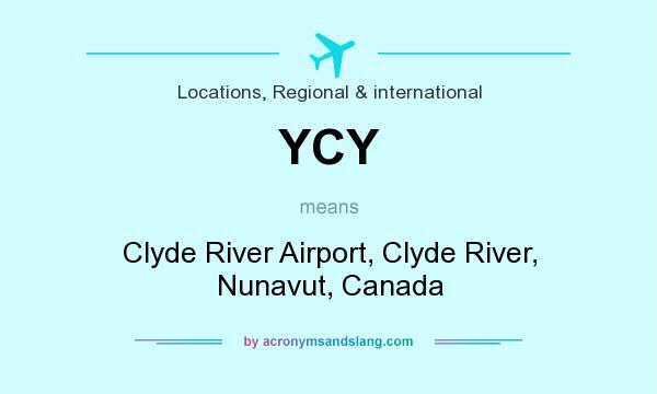 What does YCY mean? It stands for Clyde River Airport, Clyde River, Nunavut, Canada