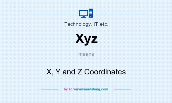 What does Xyz mean? It stands for X, Y and Z Coordinates