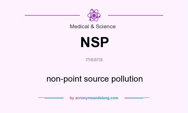 What does NSP mean? It stands for non-point source pollution