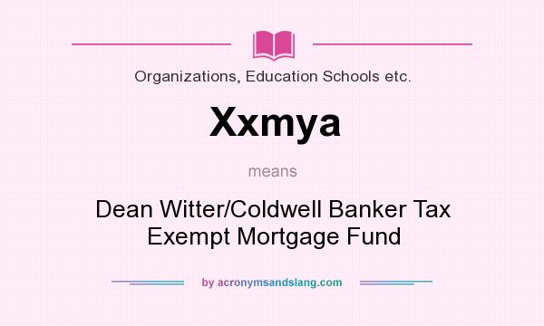 What does Xxmya mean? It stands for Dean Witter/Coldwell Banker Tax Exempt Mortgage Fund