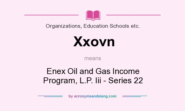 What does Xxovn mean? It stands for Enex Oil and Gas Income Program, L.P. Iii - Series 22