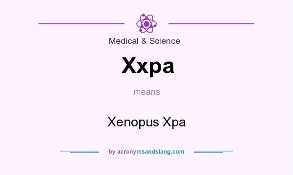 What does Xxpa mean? It stands for Xenopus Xpa