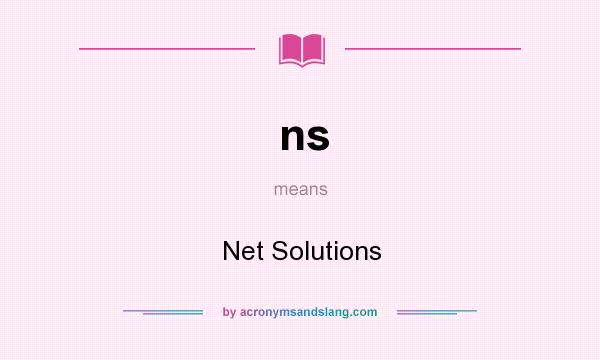 What does ns mean? It stands for Net Solutions