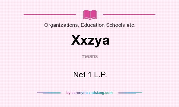 What does Xxzya mean? It stands for Net 1 L.P.