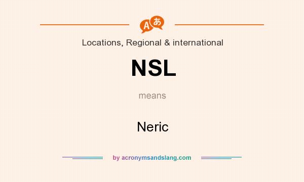 What does NSL mean? It stands for Neric