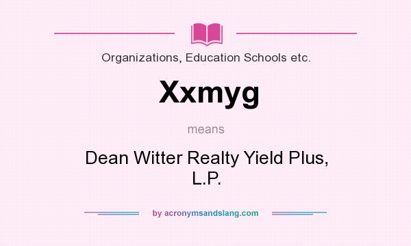 What does Xxmyg mean? It stands for Dean Witter Realty Yield Plus, L.P.