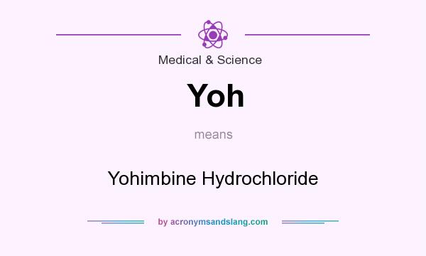What does Yoh mean? It stands for Yohimbine Hydrochloride