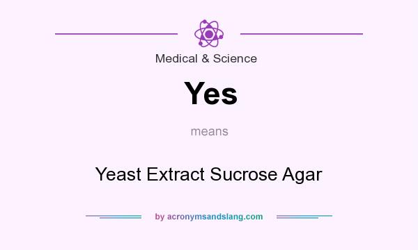 What does Yes mean? It stands for Yeast Extract Sucrose Agar