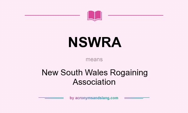 What does NSWRA mean? It stands for New South Wales Rogaining Association