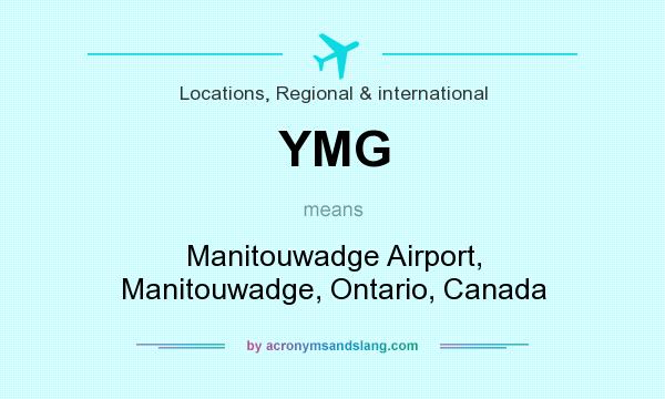 What does YMG mean? It stands for Manitouwadge Airport, Manitouwadge, Ontario, Canada