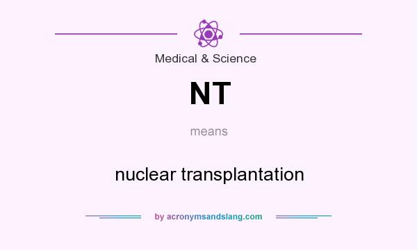What does NT mean? It stands for nuclear transplantation