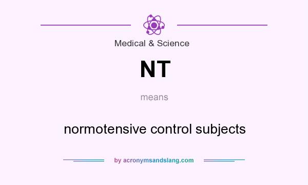 What does NT mean? It stands for normotensive control subjects