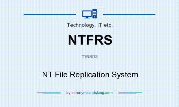 What does NTFRS mean? It stands for NT File Replication System