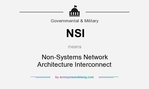 What does NSI mean? It stands for Non-Systems Network Architecture Interconnect
