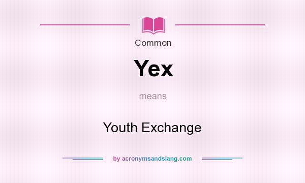 What does Yex mean? It stands for Youth Exchange