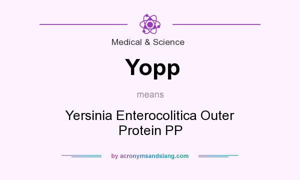 What does Yopp mean? It stands for Yersinia Enterocolitica Outer Protein PP