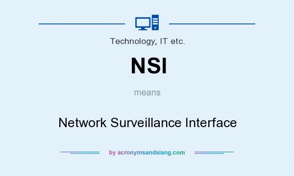 What does NSI mean? It stands for Network Surveillance Interface