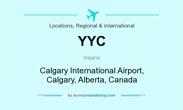 What does YYC mean? It stands for Calgary International Airport, Calgary, Alberta, Canada