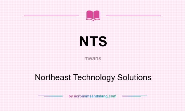 What does NTS mean? It stands for Northeast Technology Solutions
