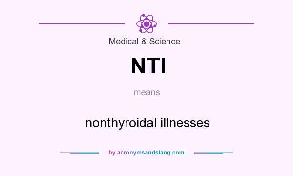 What does NTI mean? It stands for nonthyroidal illnesses