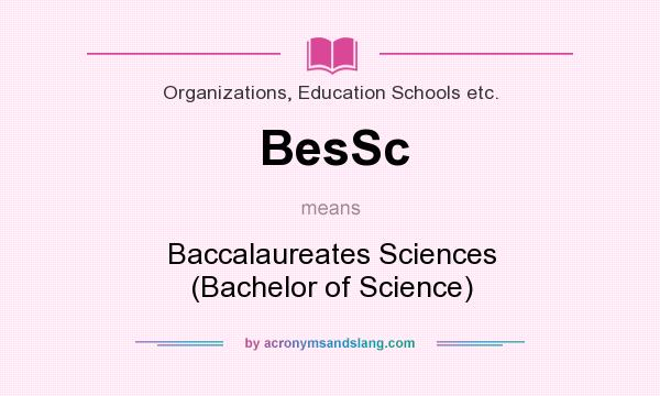 What does BesSc mean? It stands for Baccalaureates Sciences (Bachelor of Science)