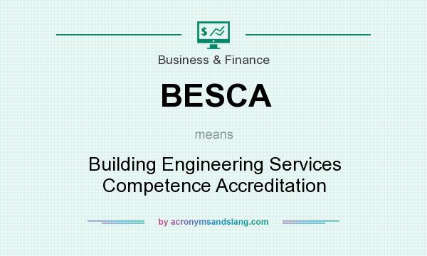 What does BESCA mean? It stands for Building Engineering Services Competence Accreditation