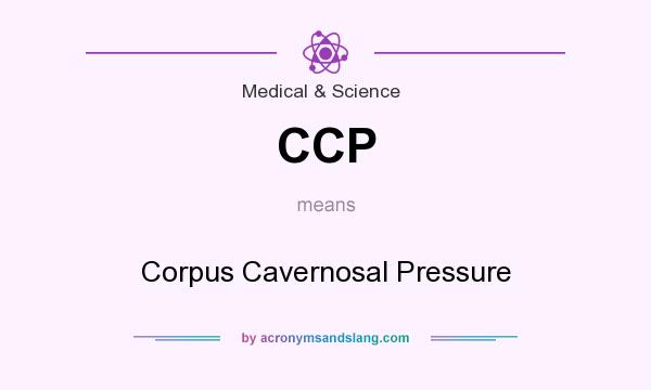 What does CCP mean? It stands for Corpus Cavernosal Pressure