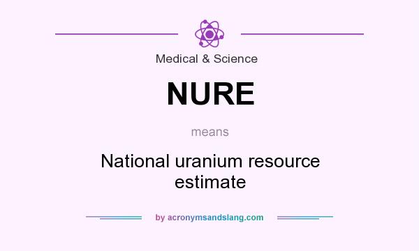 What does NURE mean? It stands for National uranium resource estimate