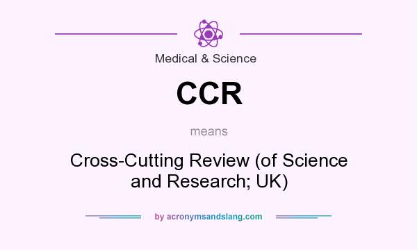 What does CCR mean? It stands for Cross-Cutting Review (of Science and Research; UK)